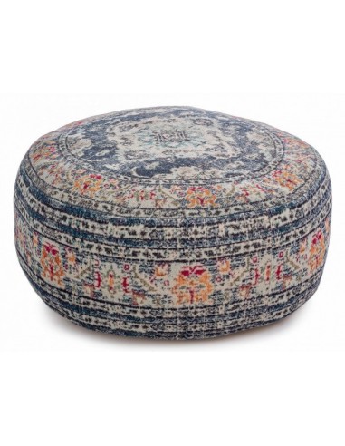 Tabouret Tamil Imperial Multicolor en coton, Ø60xH25 cm suggérées chez