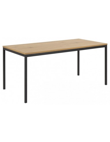 Table MDF et métal Seaford Large Chêne / Noir, L180xl90xH74 cm de la marque