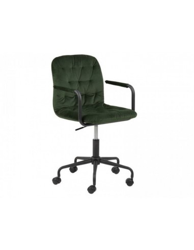 Chaise de bureau ergonomique tapissée de tissu Wendy Velvet Vert, l51,5xP54,5xH83,5 cm les ligaments