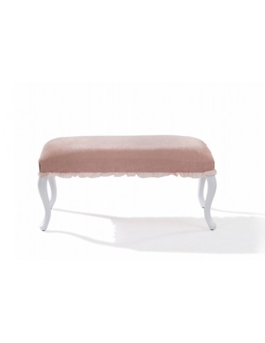 Banc rembourré en tissu et pieds en bois Dream Salmon, l92xA43xH45 cm soldes