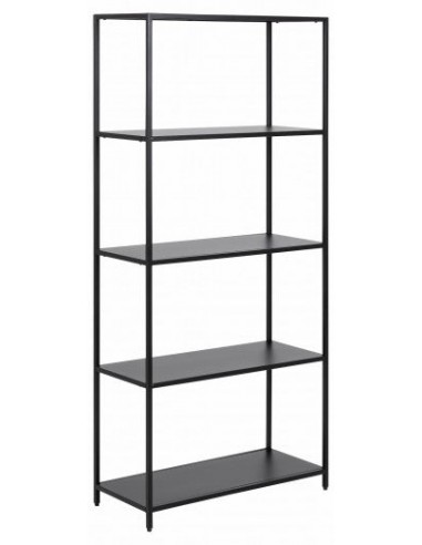 Bibliothèque Newcastle Medium en Métal Noir, l69.5xH30xH150 cm meilleur choix