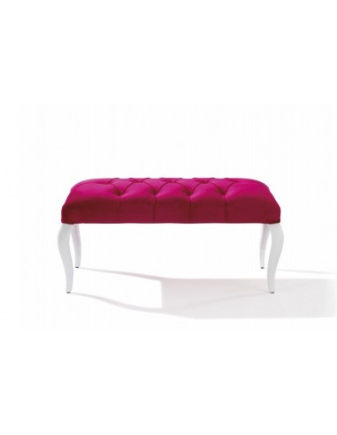 Banquette rembourrée en tissu, avec pieds en bois Rose Rose, l90xA44xH44 cm 2024